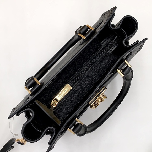 Michael Kors Hamilton Small Satchel Shoulder Crossbody Bag Black color NWT - Picture 9 of 15